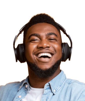 african-american-man-in-modern-headphones-smiling-3JNEQVY